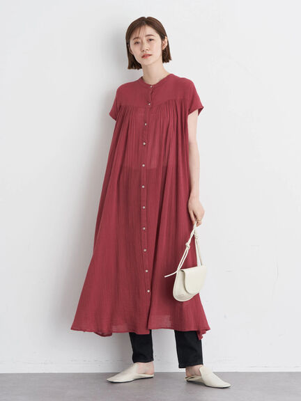 Casual Midi Dress Youka Gathered