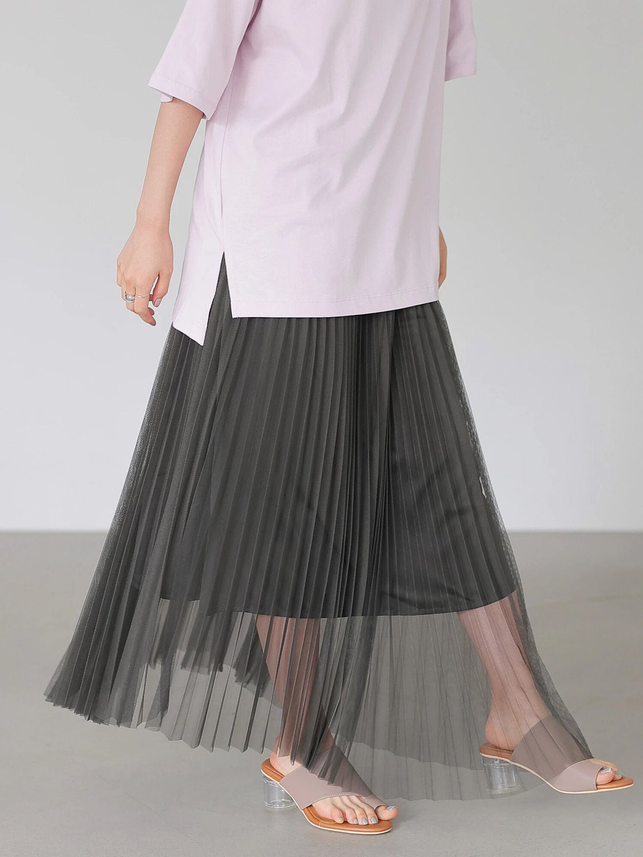 Michi Pleated Tulle Skirt