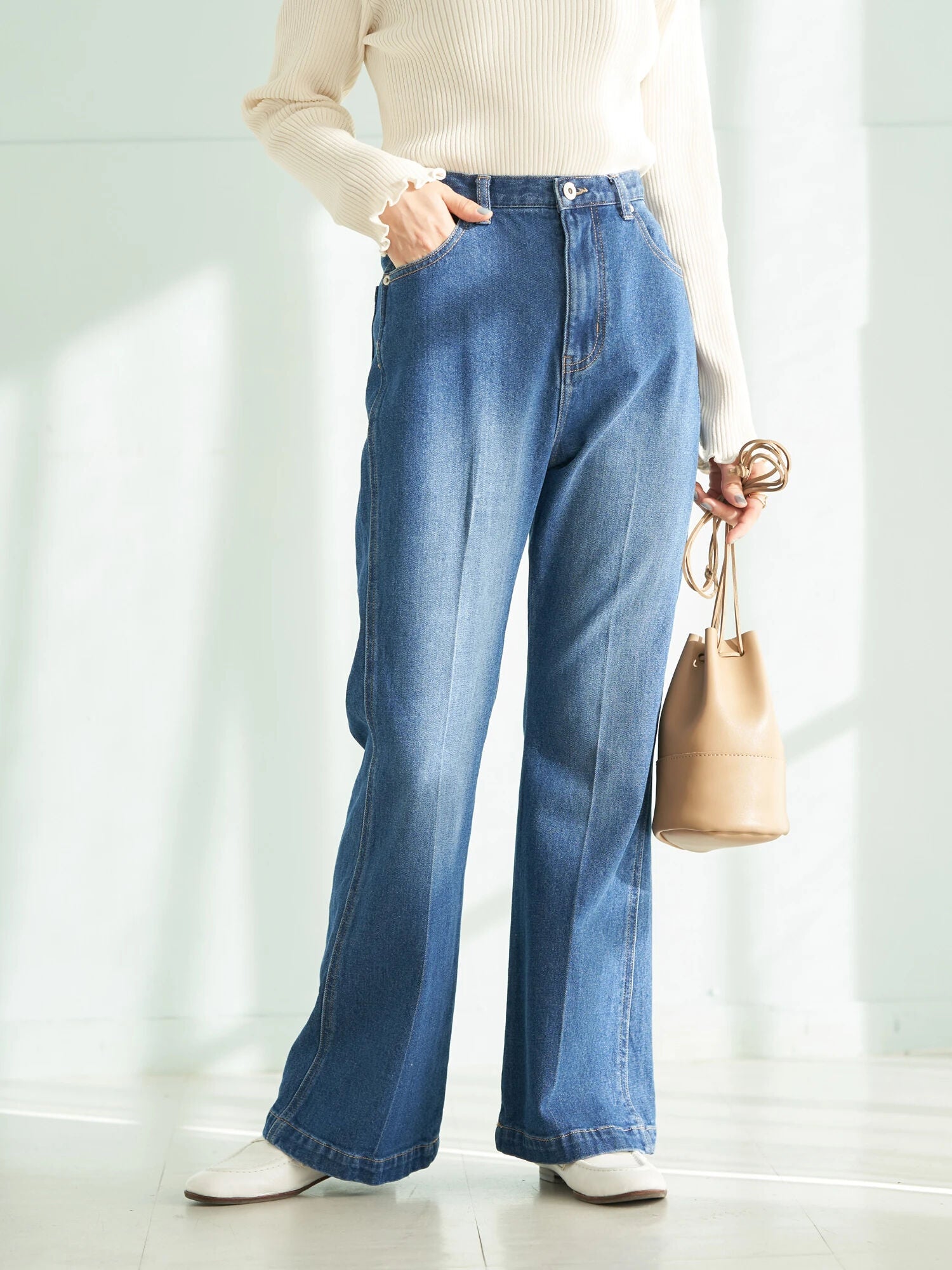 Yubi Denim Flared Pants