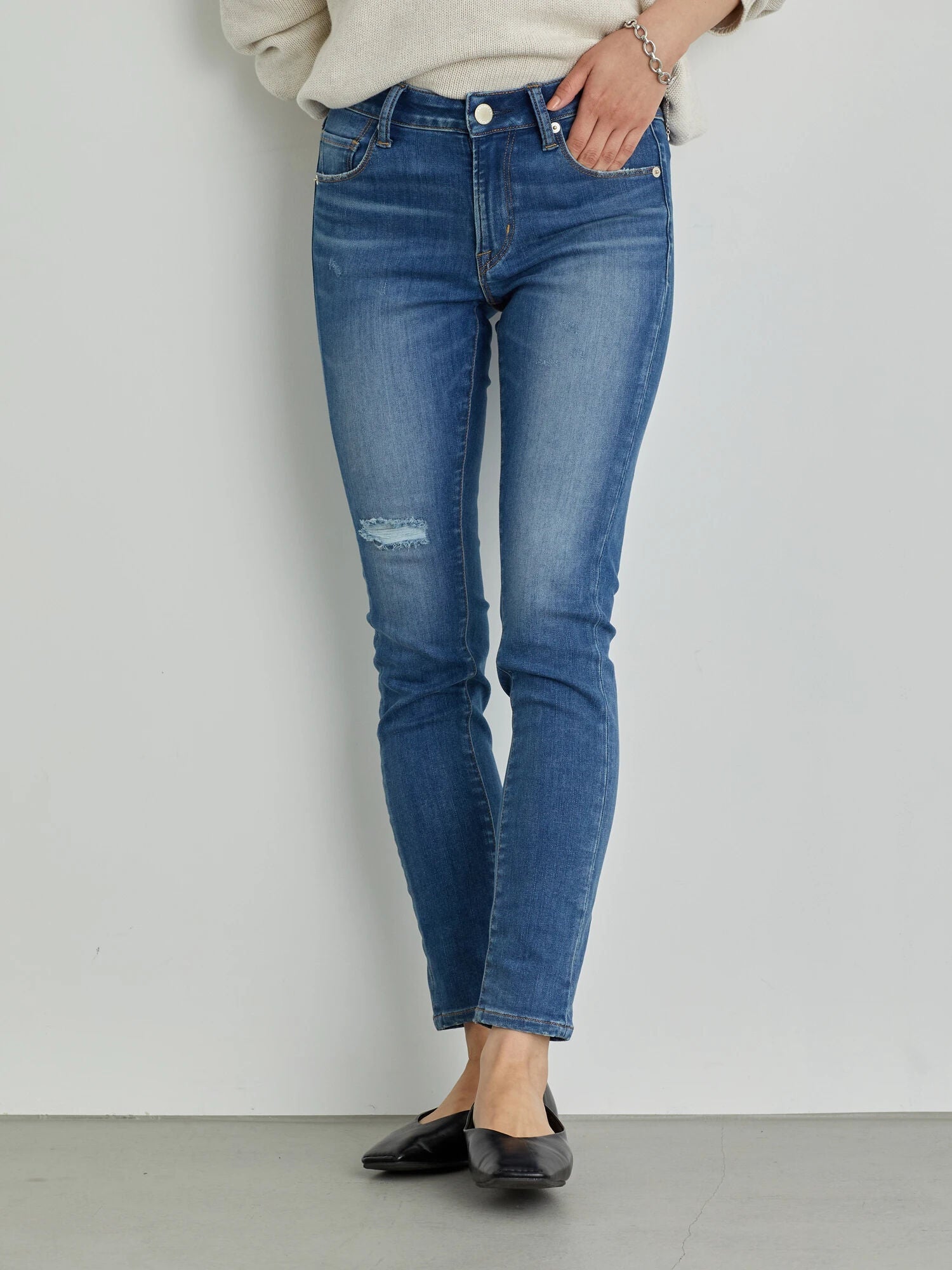 Akira Skinny Fit Ripped Denim