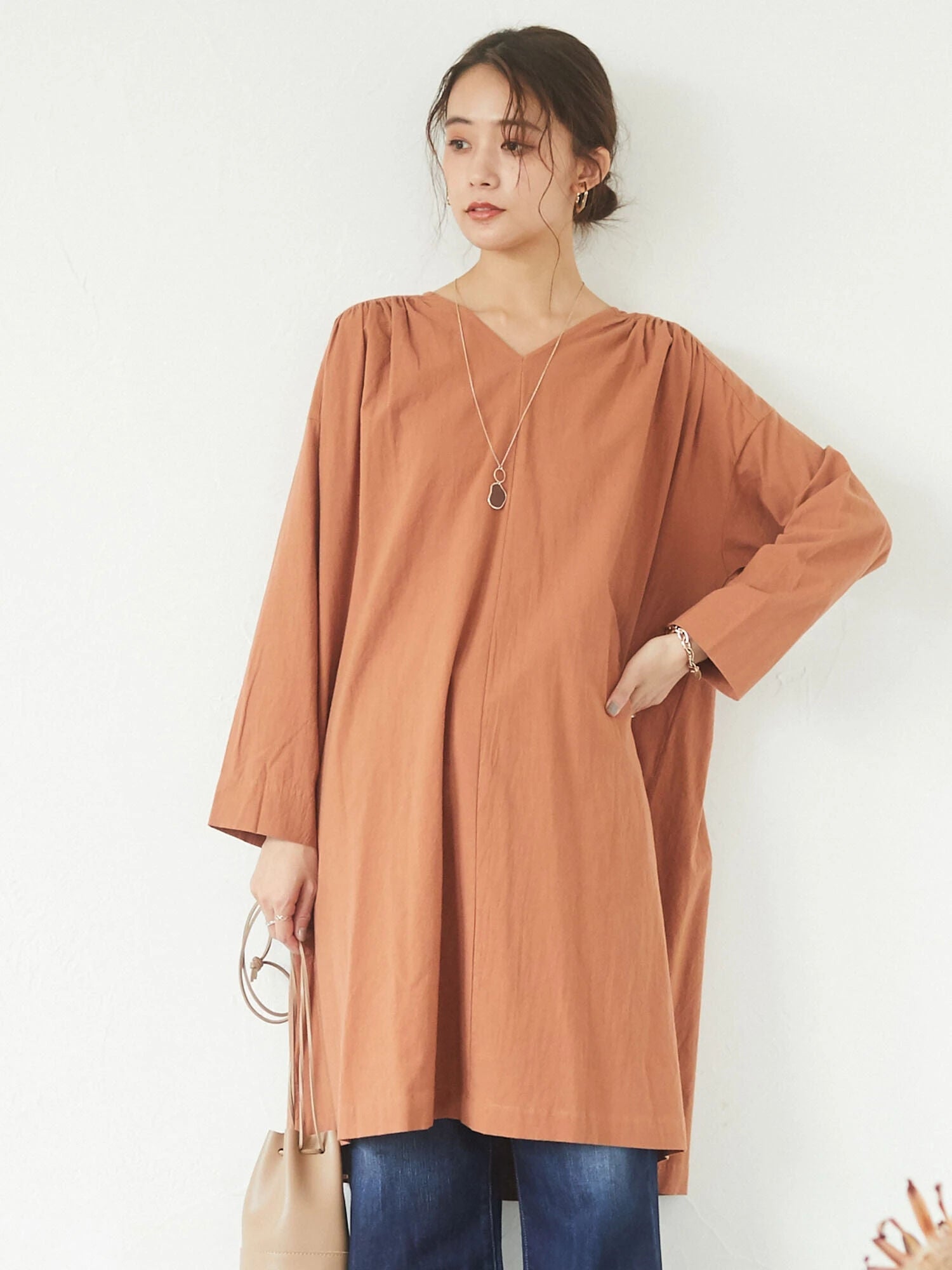 Kai V-Neck Gather Dress