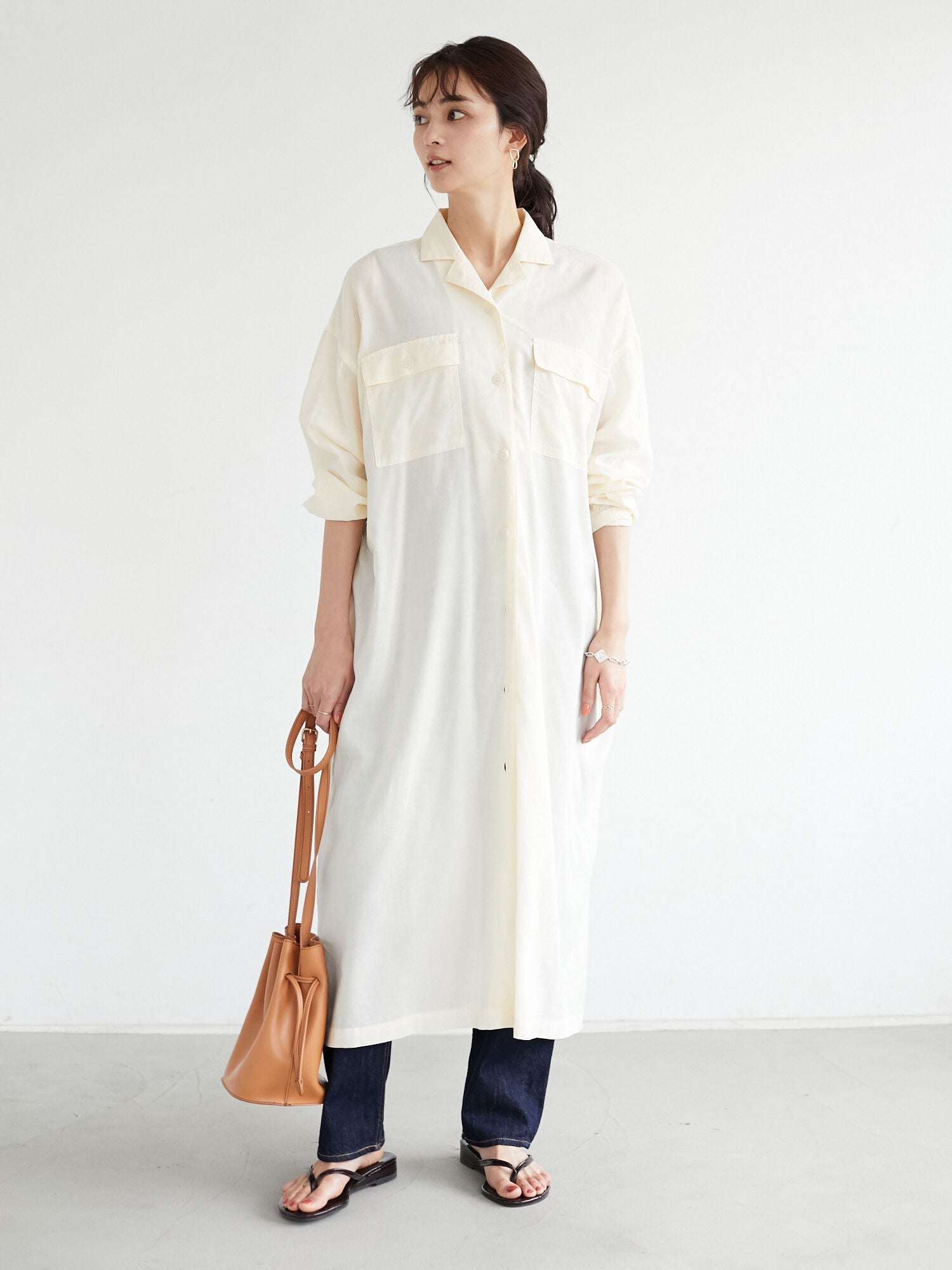 Nagisa Double Pocket Long Dress