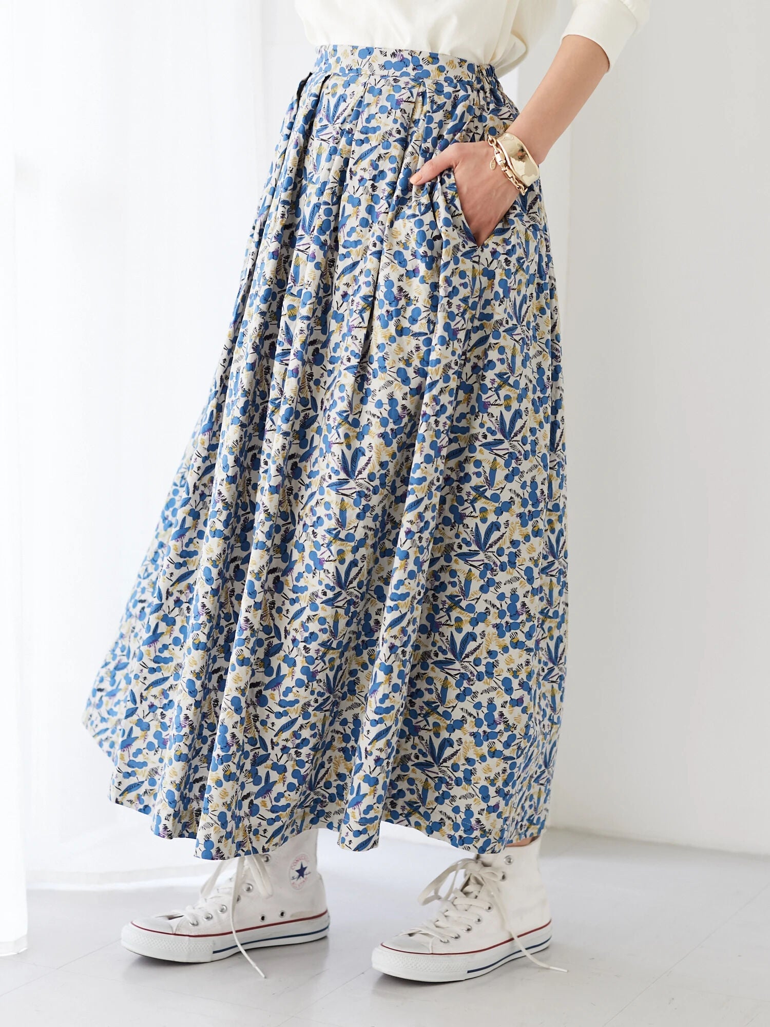 Angela Floral Gathered Skirt