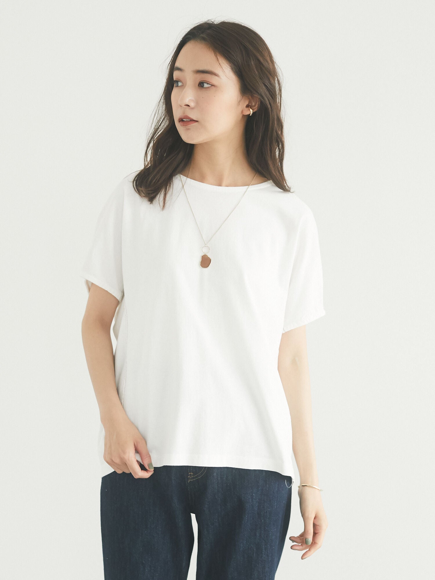 Rachel Color Stitch Dolman T-shirt