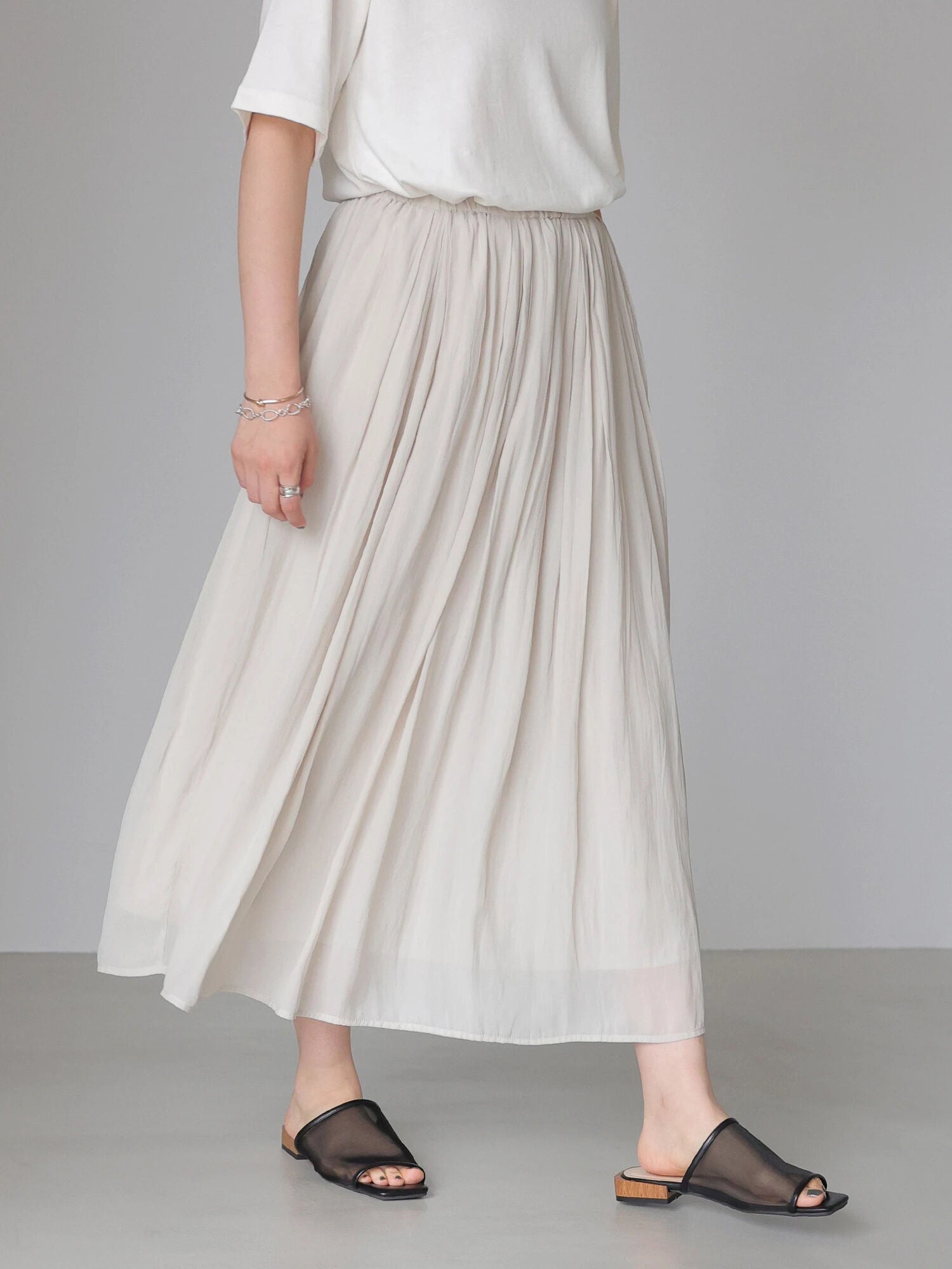 Miu Chiffon Flared Skirt