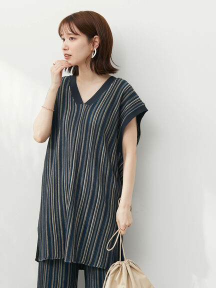 Saka Jacquard knit Stripe Tunic