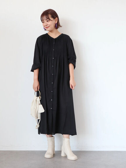 shirt dress Sapporo Pintuck Lace Dress