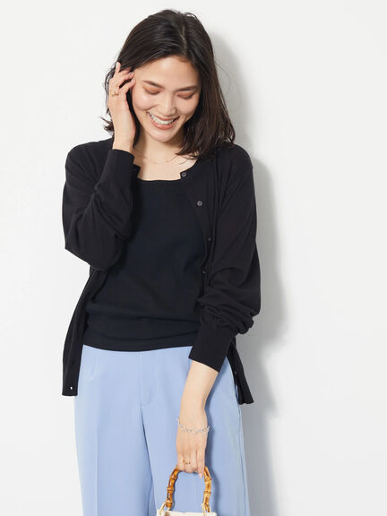 Cardigan Rajut Wanita lengan Panjang Oyla Crew neck