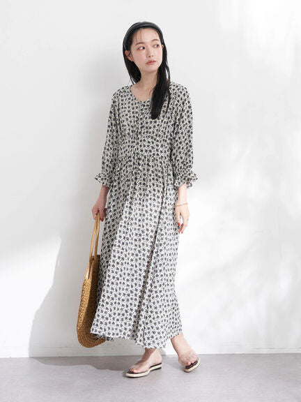 Kimono dress - Haori V-Neck Flower Dress