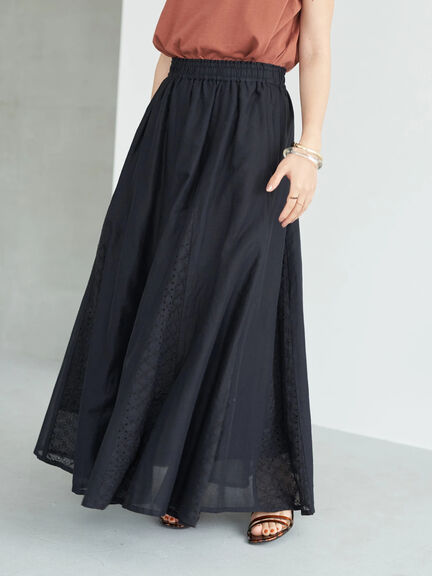 Rok flare Ferris Cotton Lace Flare Skirt