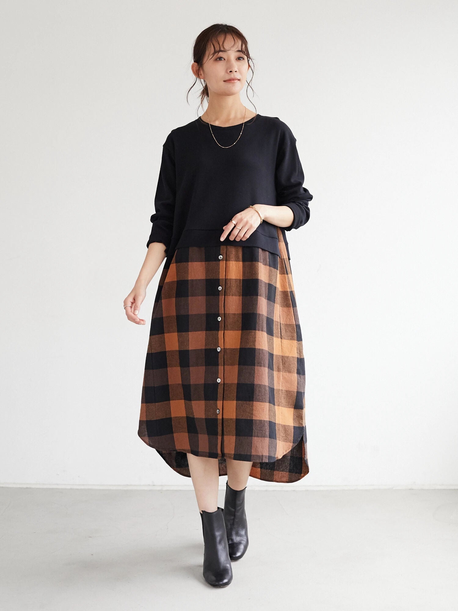 Joy Checkered Pattern Dress