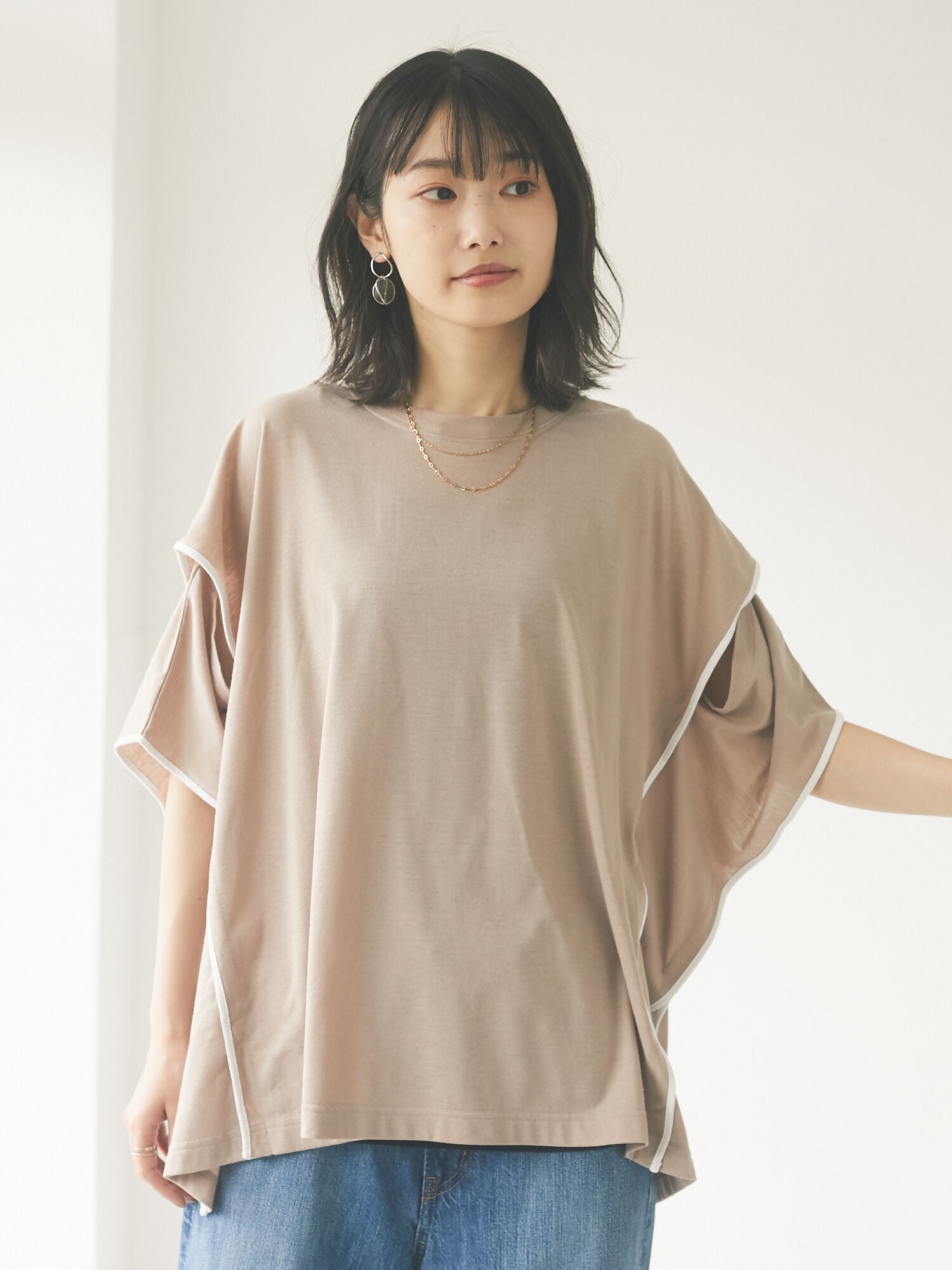 Elaine Short Sleeve Poncho T-Shirt