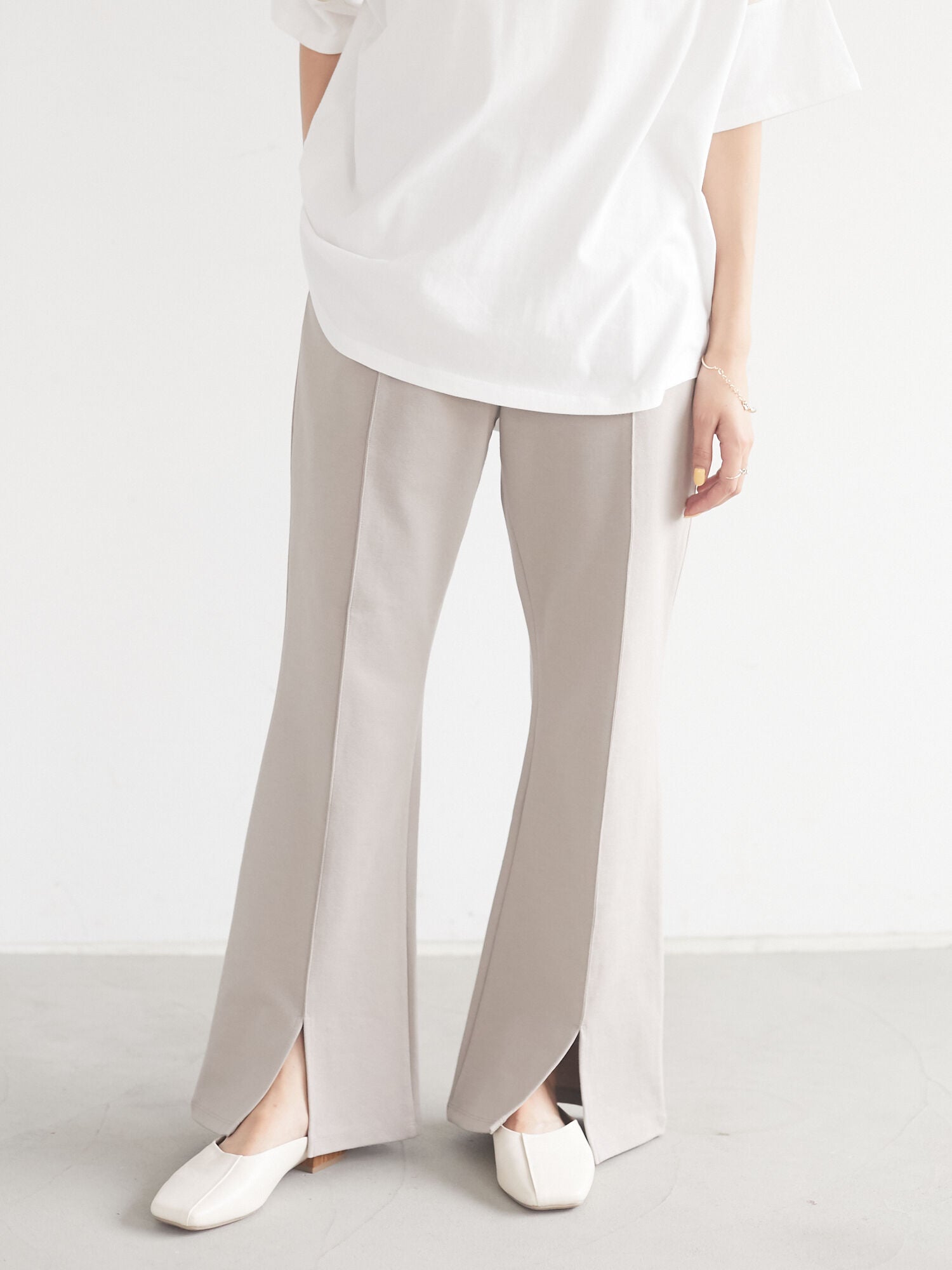 Aisha Front Slit Flared Pants