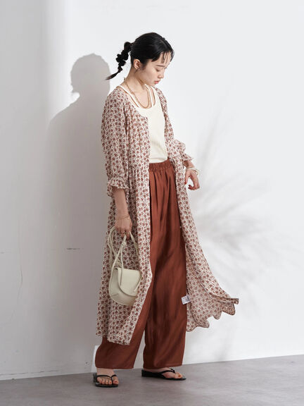 Kimono dress - Haori V-Neck Flower Dress