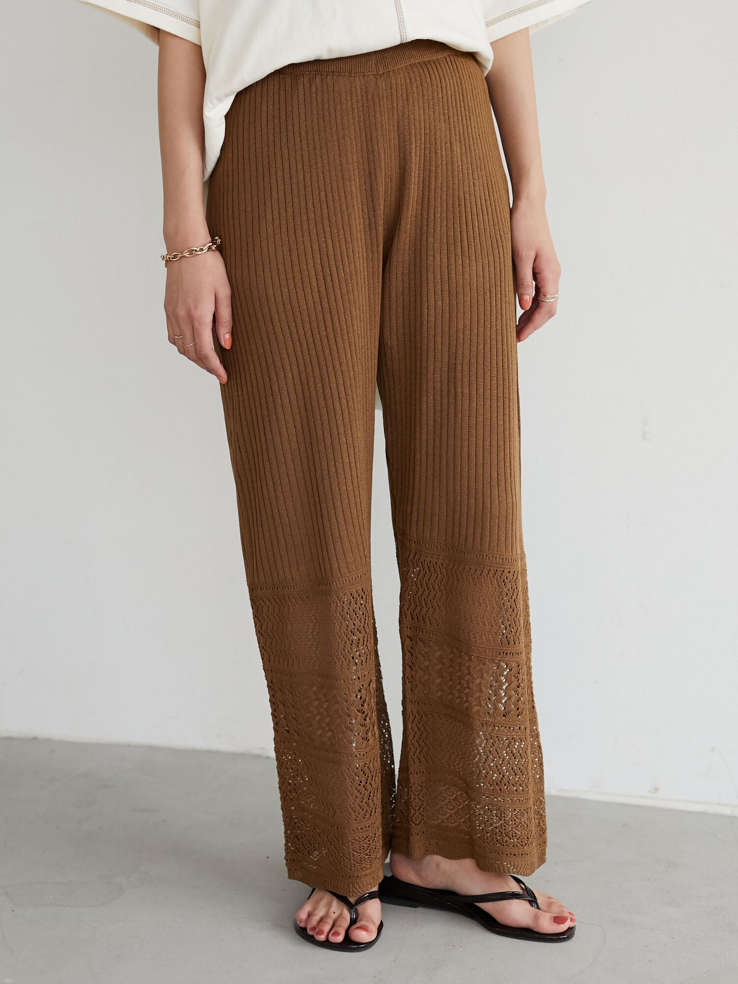 Celine Lacy Knit Pants