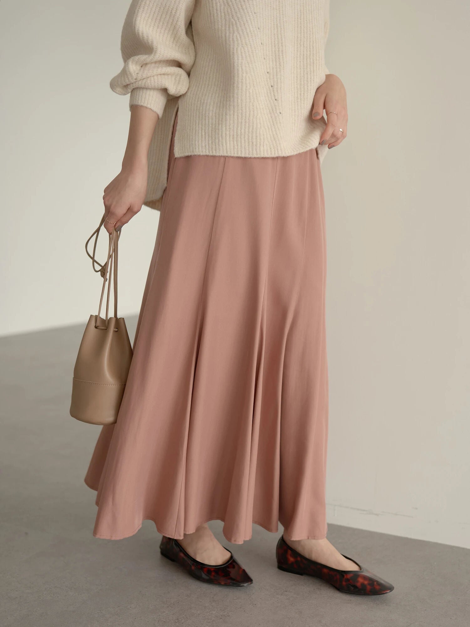 Noah Gloss Flared Skirt