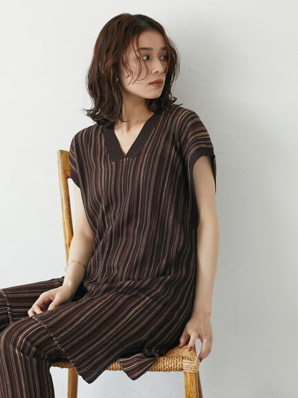 Saka Jacquard knit Stripe Tunic