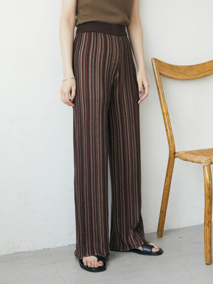 Sakawa Jacquard Knit Stripe Pants