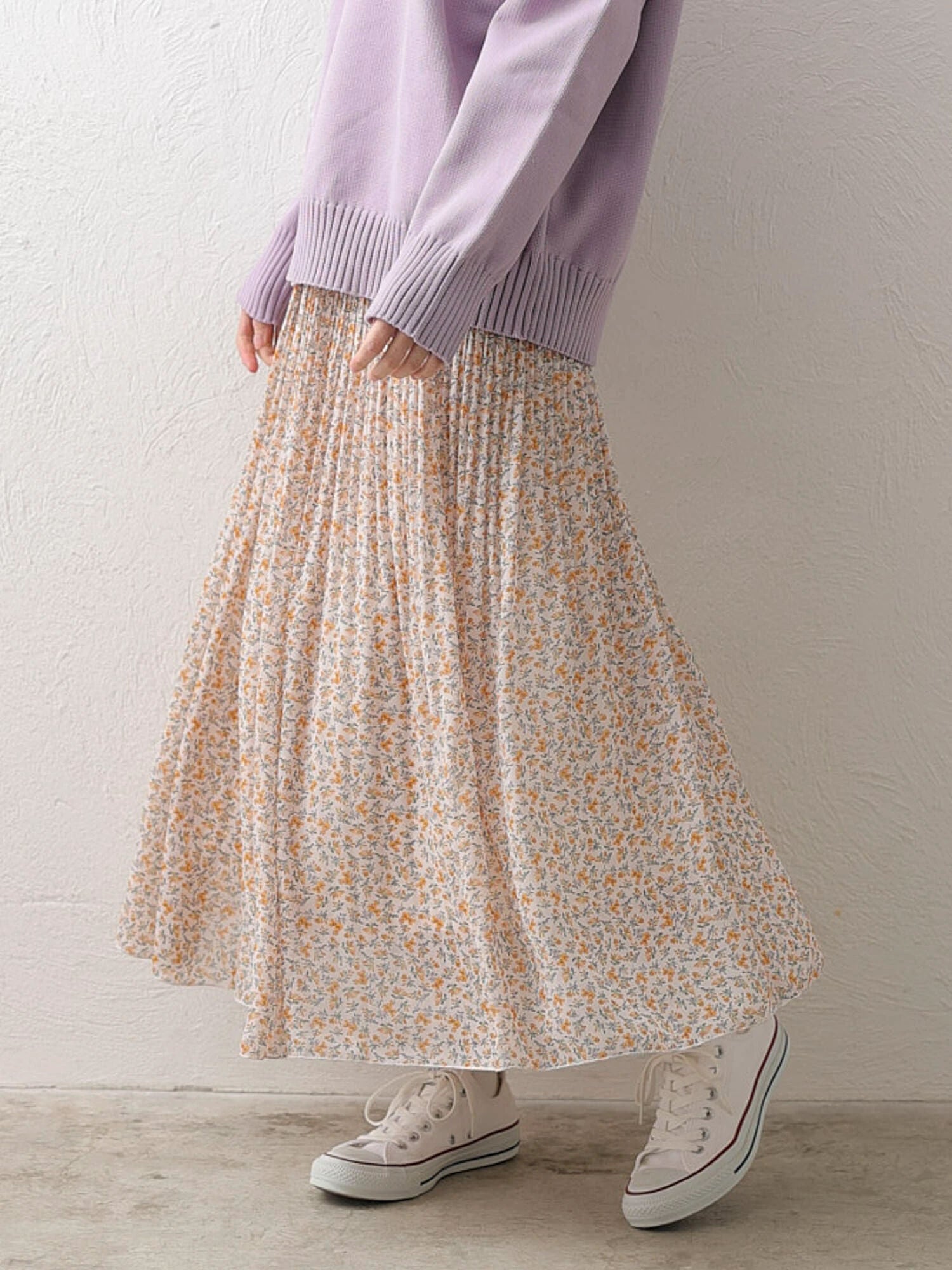 Artemis Floral Pleated Skirt