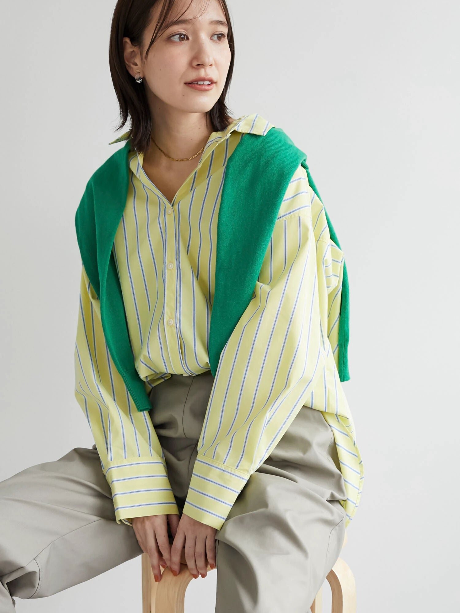 Cadie Striped Big Shirt