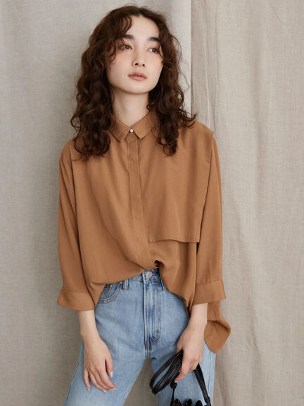 Kemeja Wanita Kekinian Bani Layered Sleeve Shirt Bobo Tokyo