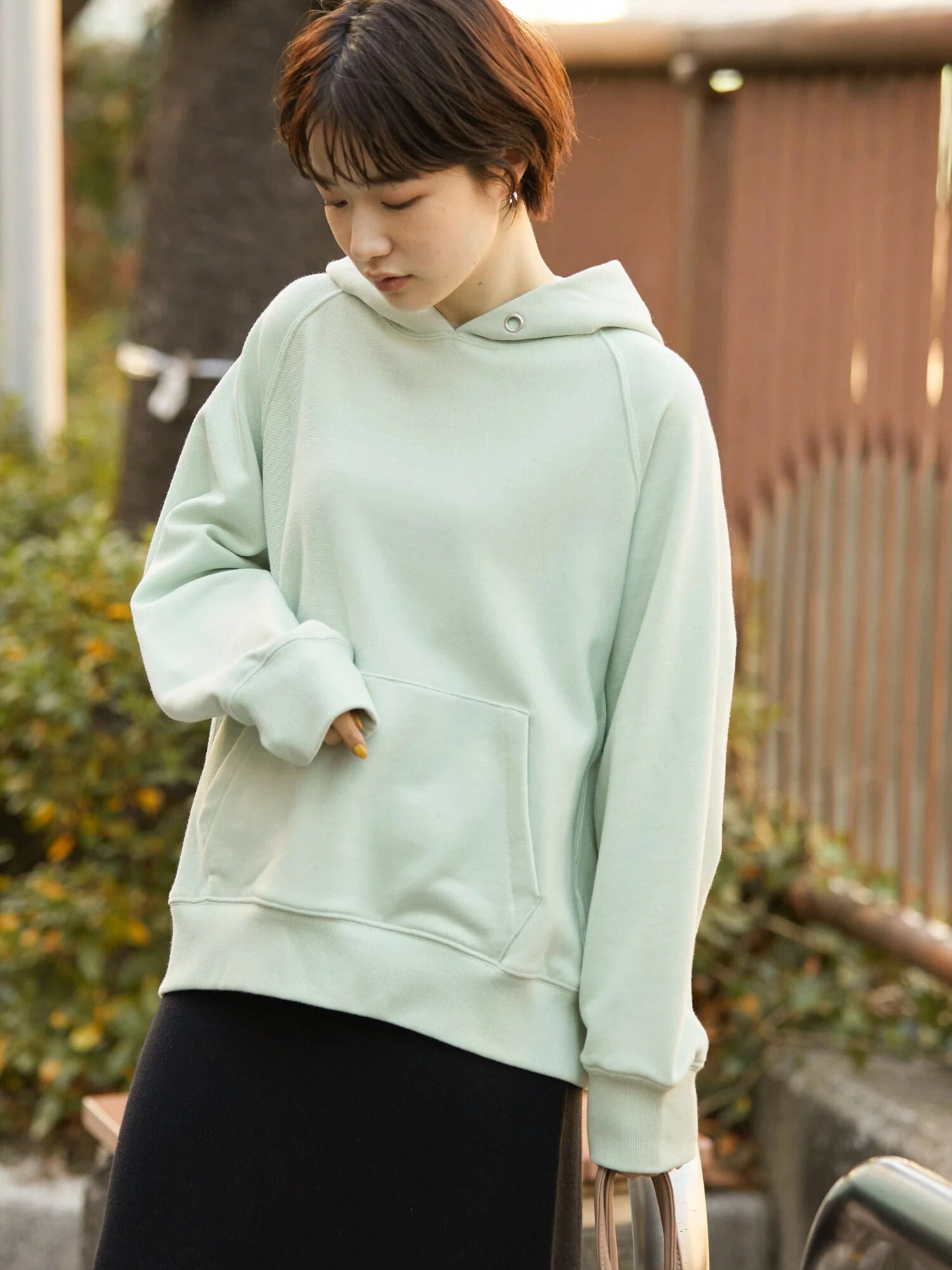 Davia Raglan Hood Fleece pullover