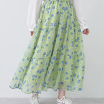 Tiered Skirt Hanaori Flower Tiered Skirt by Bobo Tokyo