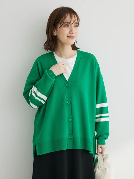 Cardigan Rajut Oversize Kazesumi Sleeve Line Knit Cardigan Bobo Tokyo