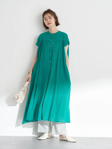 Casual Midi Dress Youka Gathered