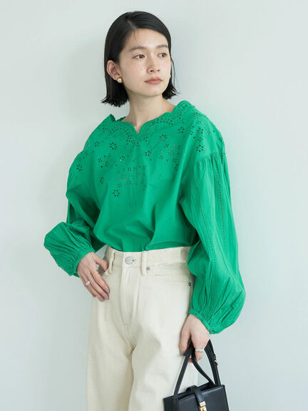 Blouse Renda Kaho Embroidery Blouse Bobo Tokyo