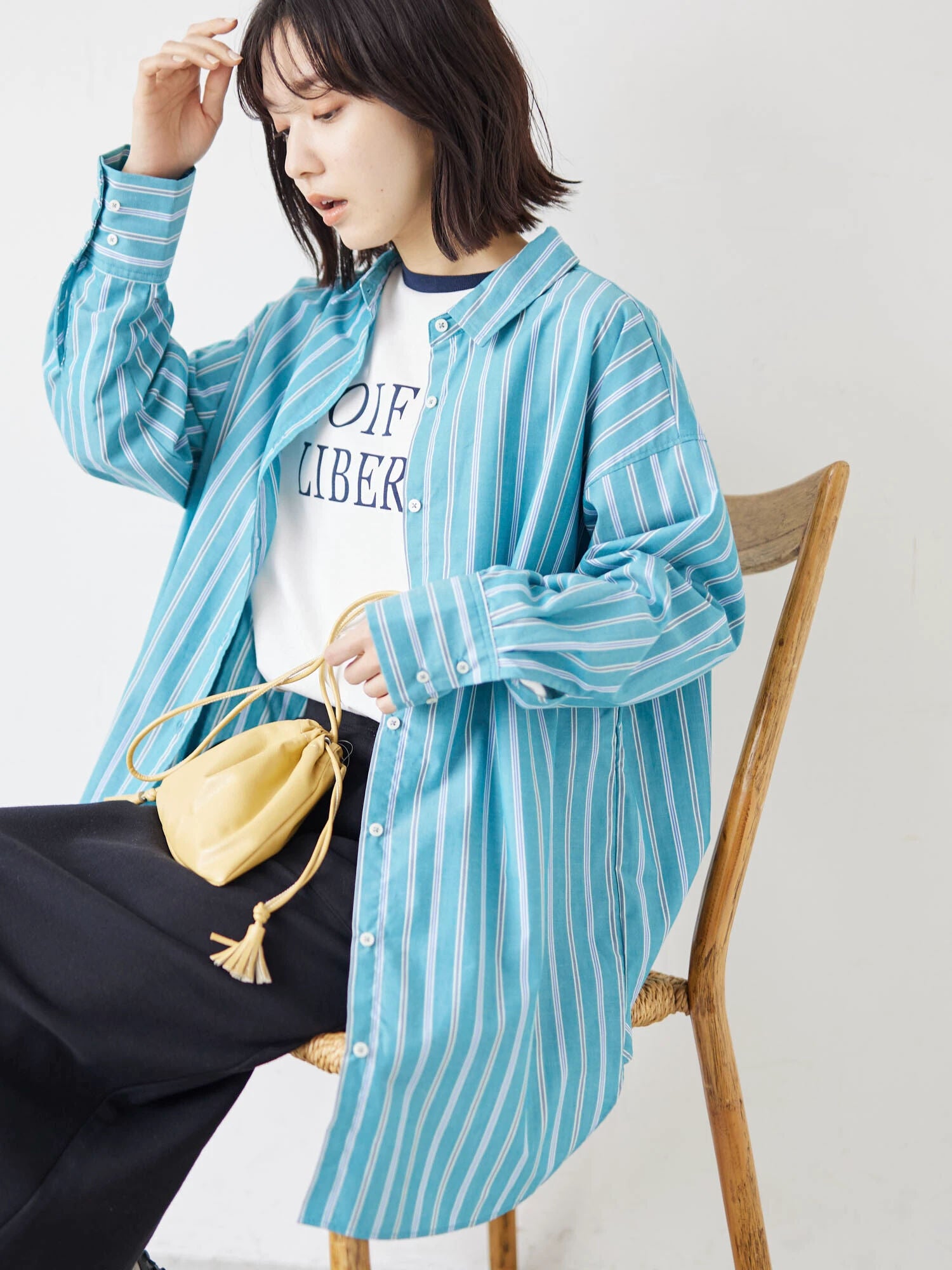 Cadie Striped Big Shirt