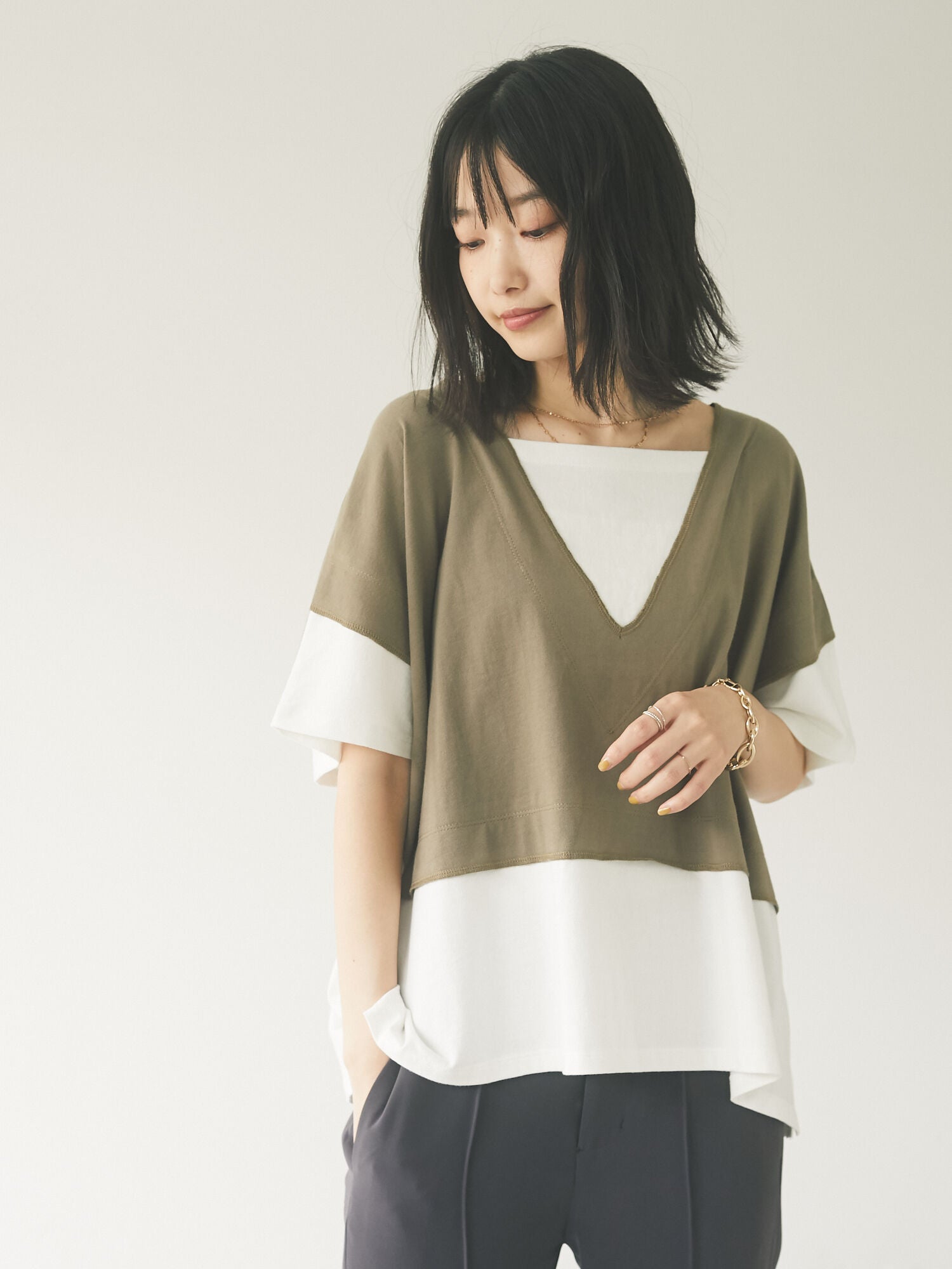 Jane Short Sleeve Layered T-Shirt