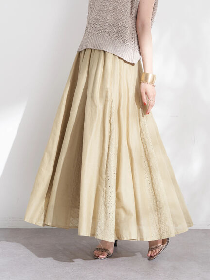 Rok flare Ferris Cotton Lace Flare Skirt