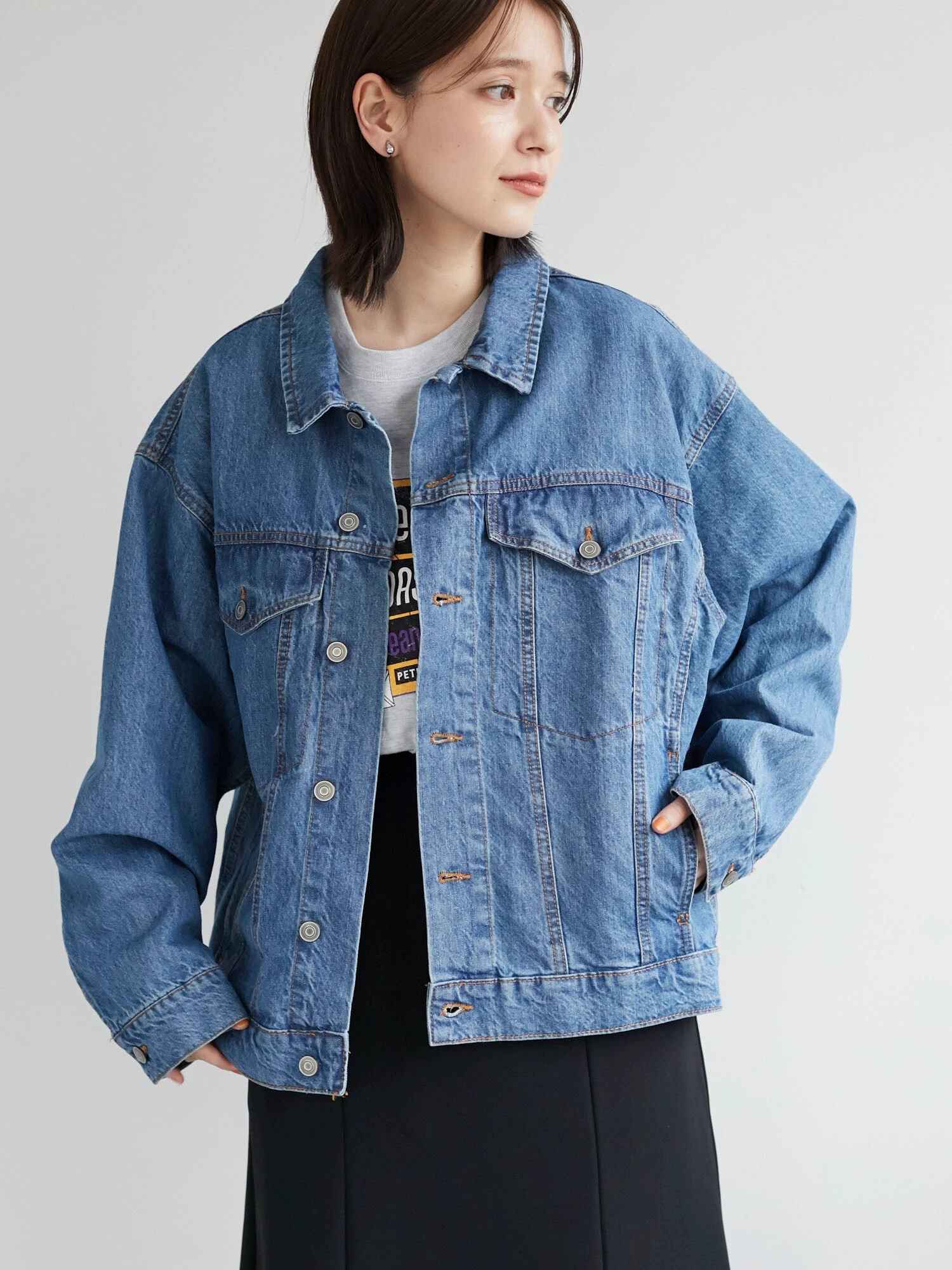 Kurumi Oversized Denim Jacket