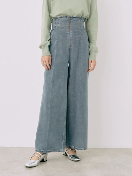 Wide Leg Jeans Wanita Kazanami Jeans