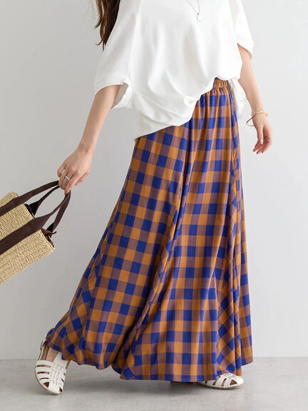 Hori Gathered Flare Skirt