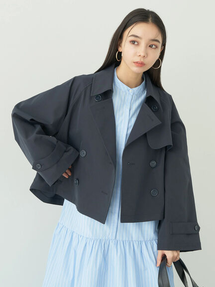 Jaket Crop Wanita Mabel Short Trench Coat Bobo Tokyo