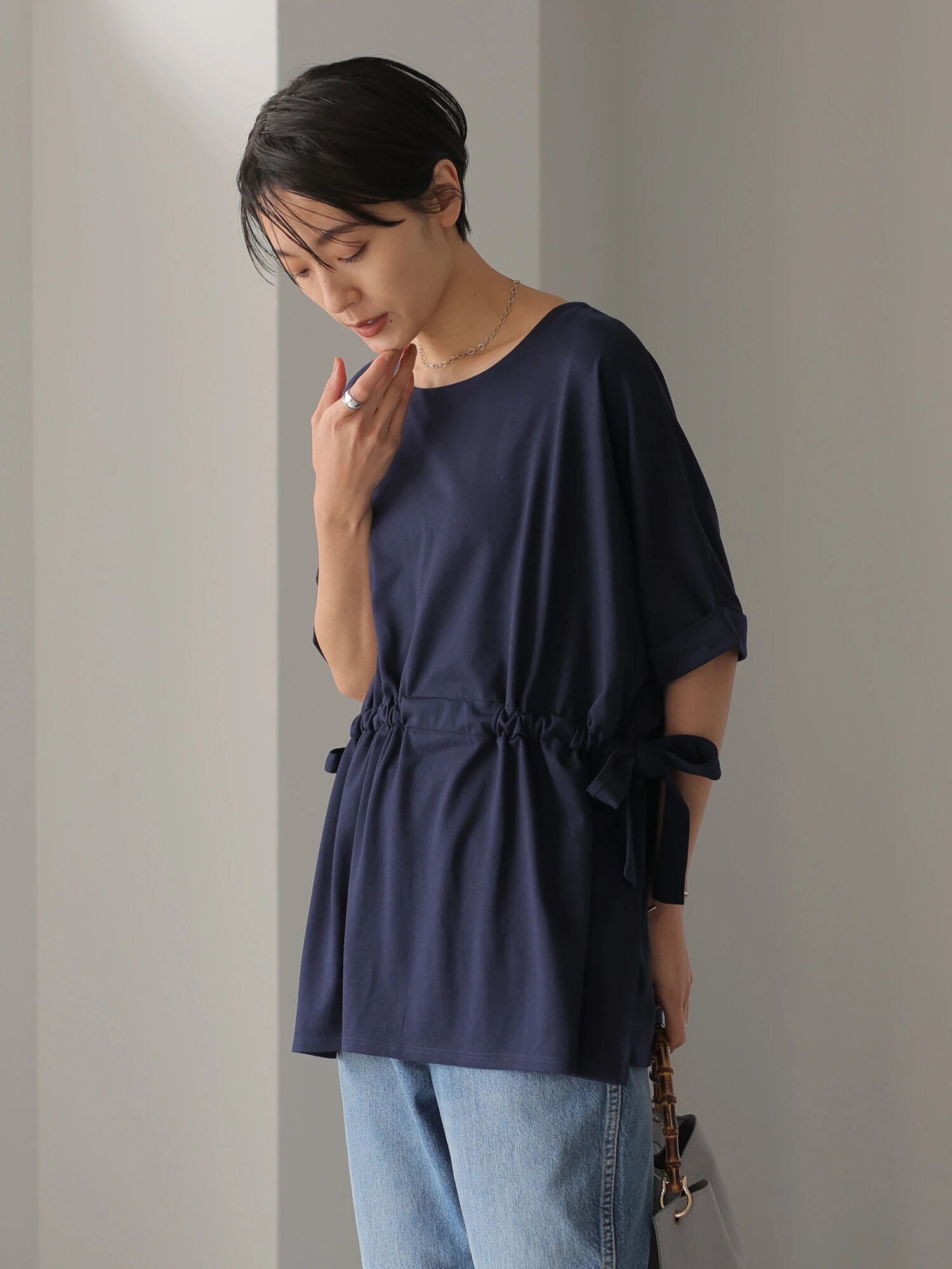 Tohru Side Ribbon Blouse