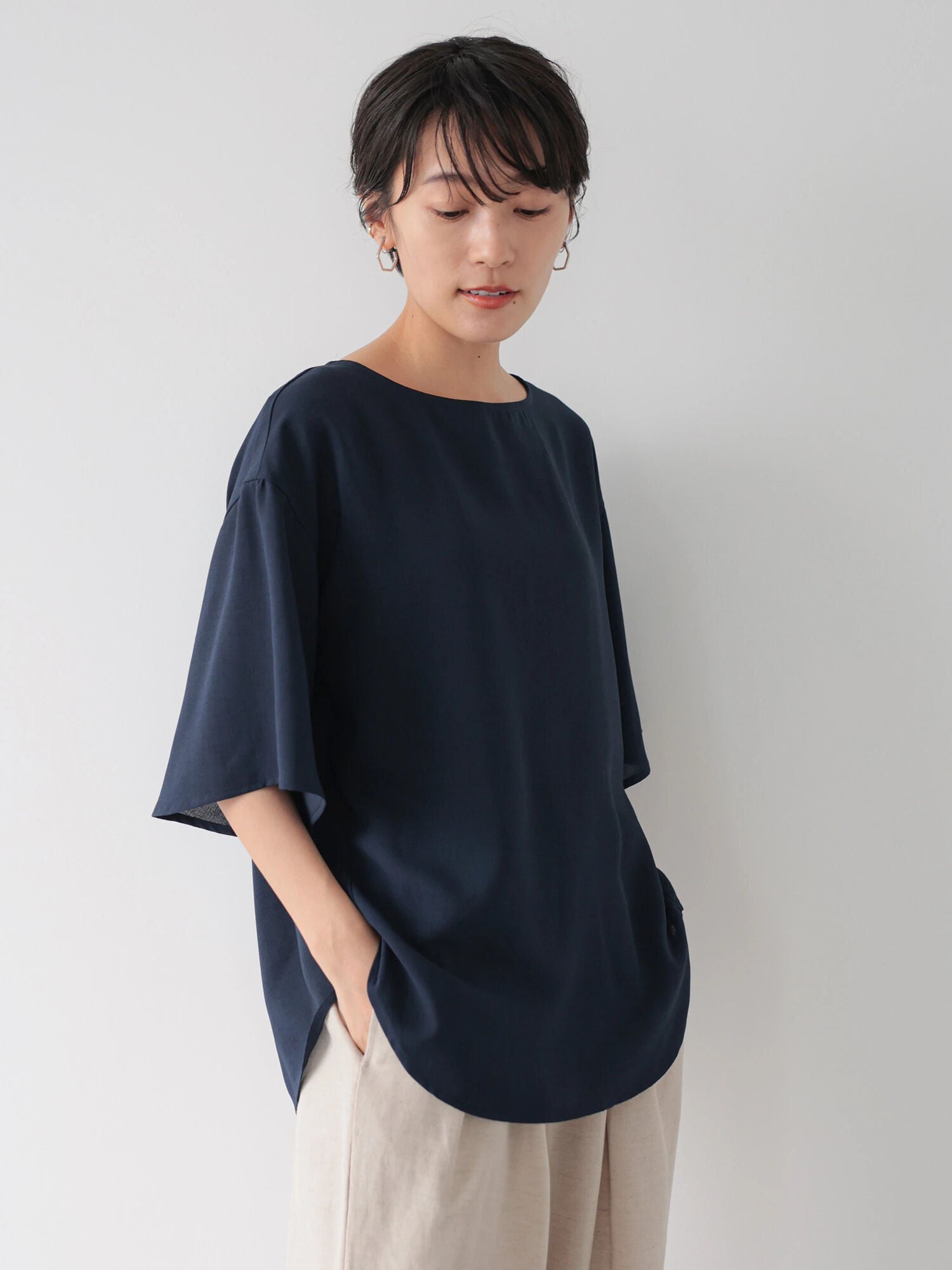 Ava Short Sleeve Flare Blouse