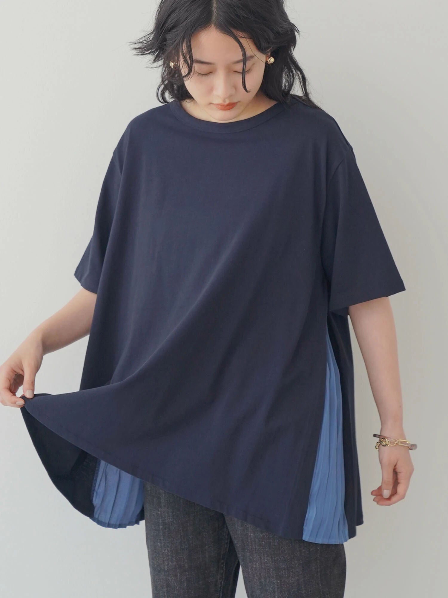 Heidi Side Pleated T-shirt