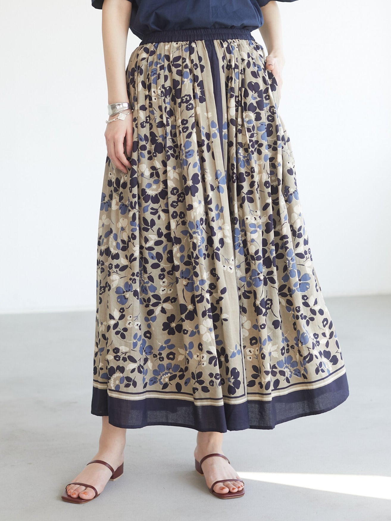 Lia Flower Pattern Skirt