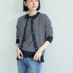 Set Cardigan SET UV Cut Knit Cardigan With Pullover Bobo Tokyo