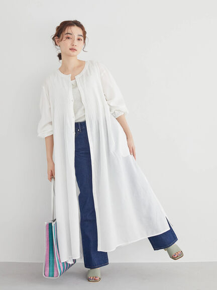 shirt dress Sapporo Pintuck Lace Dress