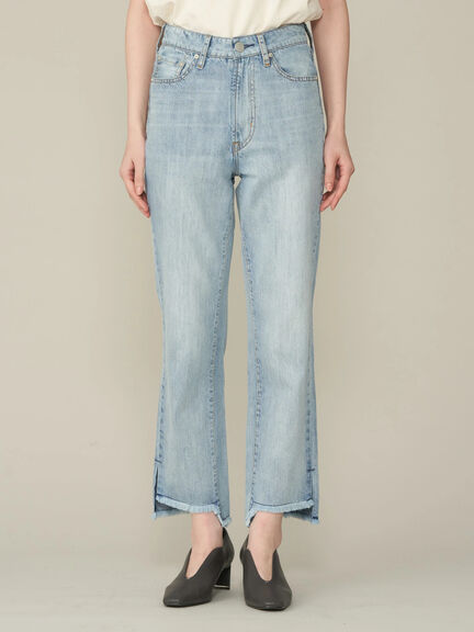 Claudine Flare Slit Denim Pants