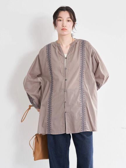 Tunic Shirt Tsuruga Cross Stich