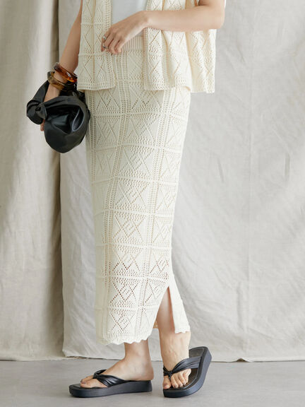 Rok Rajut Panjang Tilburg Crochet Skirt