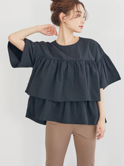 Blouse Half Sleeve Akigawa Tiered