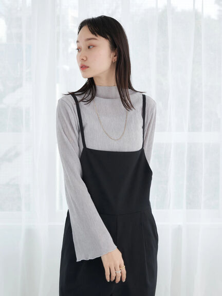 Laury Sheer Pleated Cut Pullover