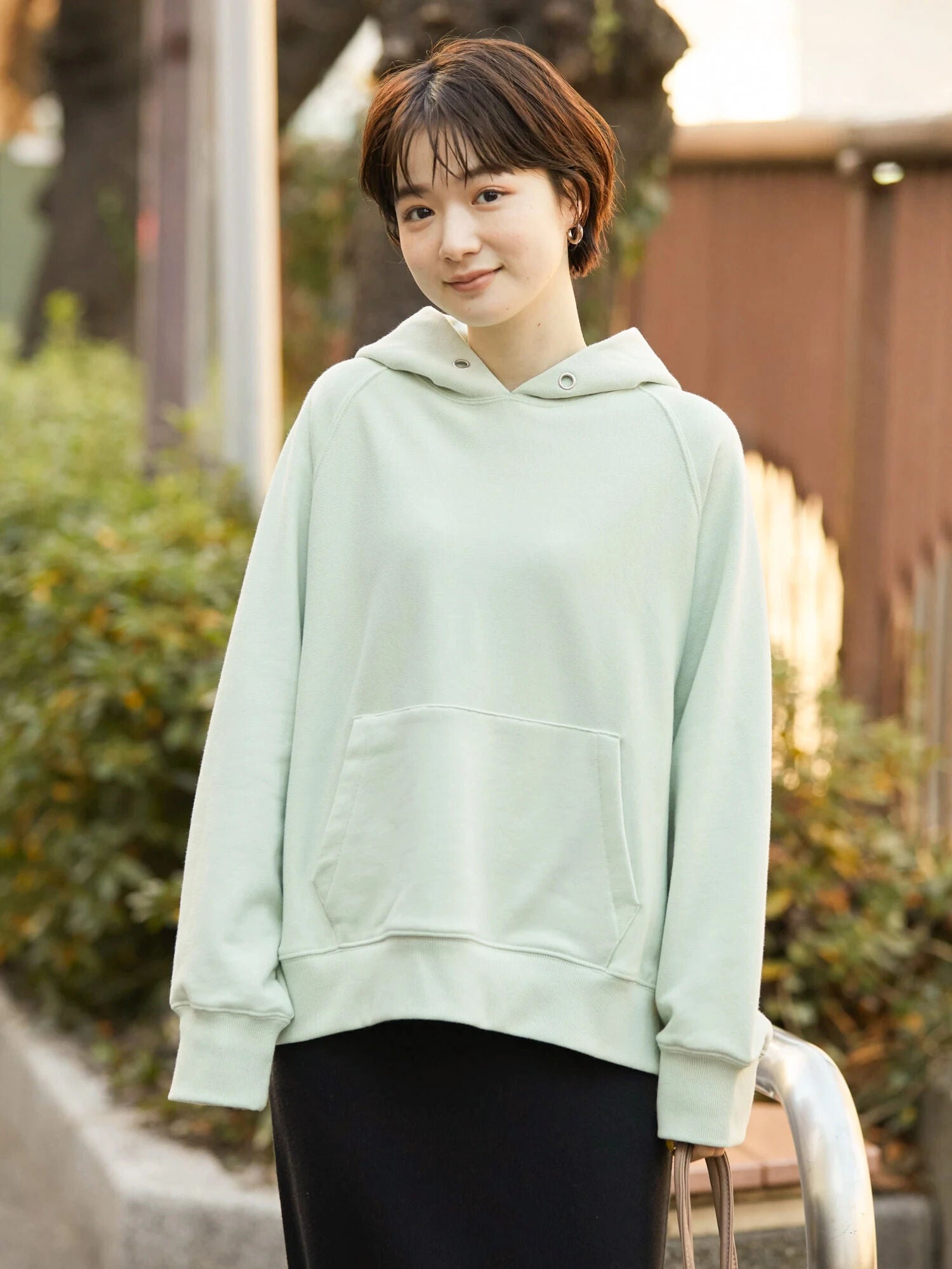 Davia Raglan Hood Fleece pullover