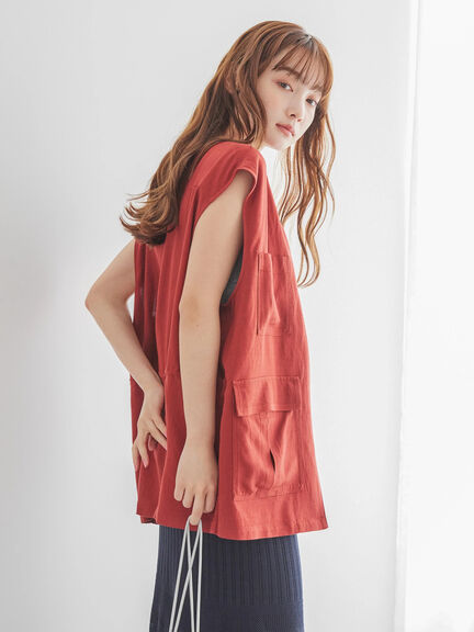 Shaaya Linen Blend Vest